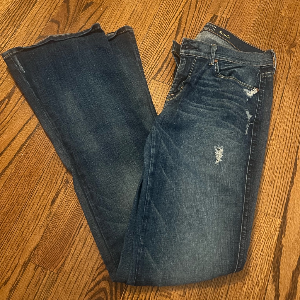 7 For All Mankind Dark Blue Flare Leg Jeans